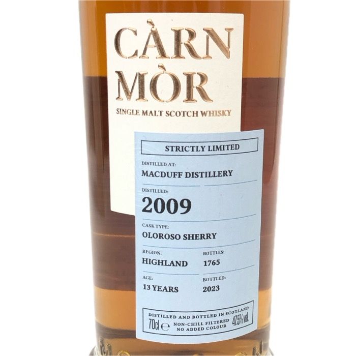 CARN MOR カーンモア 未開栓 700ml 47.5度 ストリクトリー リミテッド マクダフ 2009 13年  オロロソシェリーカスク ウイスキー【中古】 【新品同様】 CARN MOR カーンモア 未開栓 700ml 47.5度 ストリクトリー