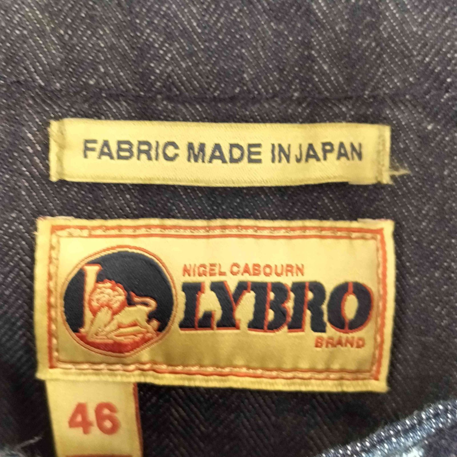 ナイジェルケーボン NIGEL CABOURN LYBRO NAVAL DUNGAREE HB-DENIM メンズ  46