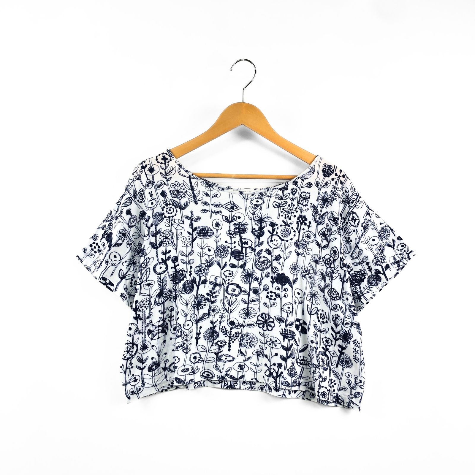 MINA PERHONEN ミナペルホネン QS8341 LETTER OF FLOWER Tシャツ 