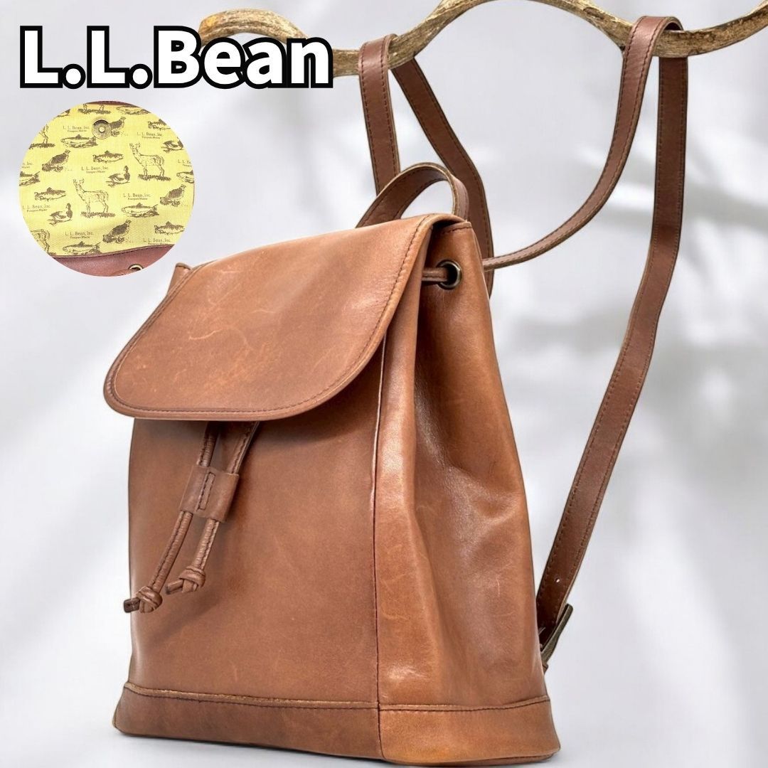 超レア物◇L.L. Bean◇オールレザー◇リュック◇ヴィンテージ 本物志向の大人へ贈る逸品✨】 L.L.Bean エルエルビーン レザー
