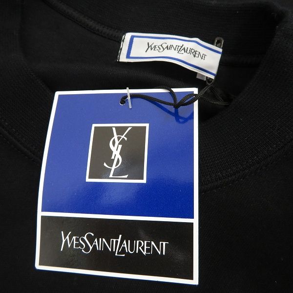 Yves Saint Laurent ロゴ刺繍 トレーナー イブサンローラン ロゴ刺繍 スウェット トレーナー グリーン 緑