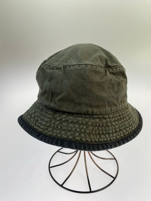 品 STUSSY ステューシー 紺タグ 90S BUCKET HAT 帽子 バケットハット サイズ LARGE|X-RARGE カーキ メンズ|レディース 185-250409-AS-11-min