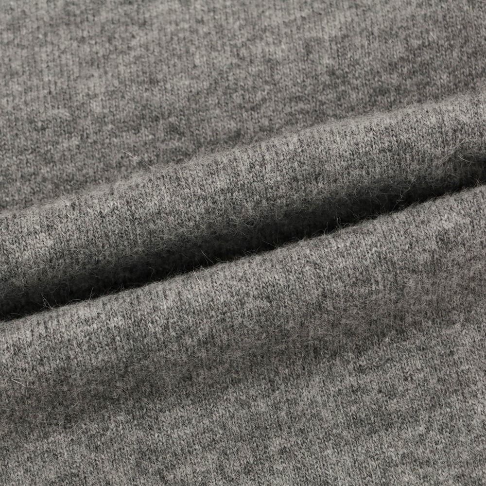 中古】ザノーネ ZANONE ウールアンゴラ クルーネックニット グレー  