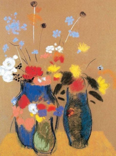 配送 種類3：f8 額絵 ルドン 青い花瓶の花 f8・f6・f4サイズ 世界の