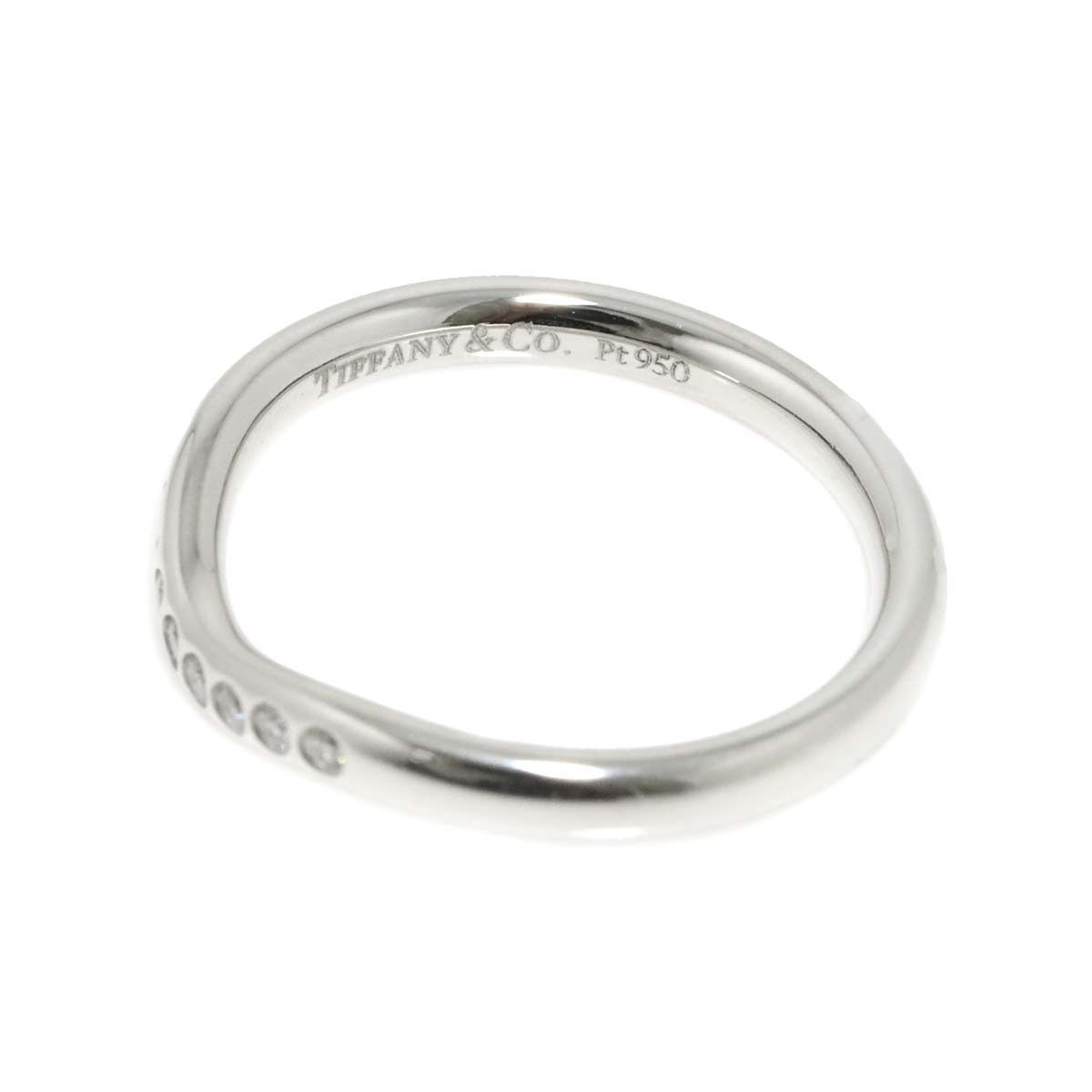 ティファニー TIFFANY&Co. カーブド バンド 8号 リング ダイヤ Pt  