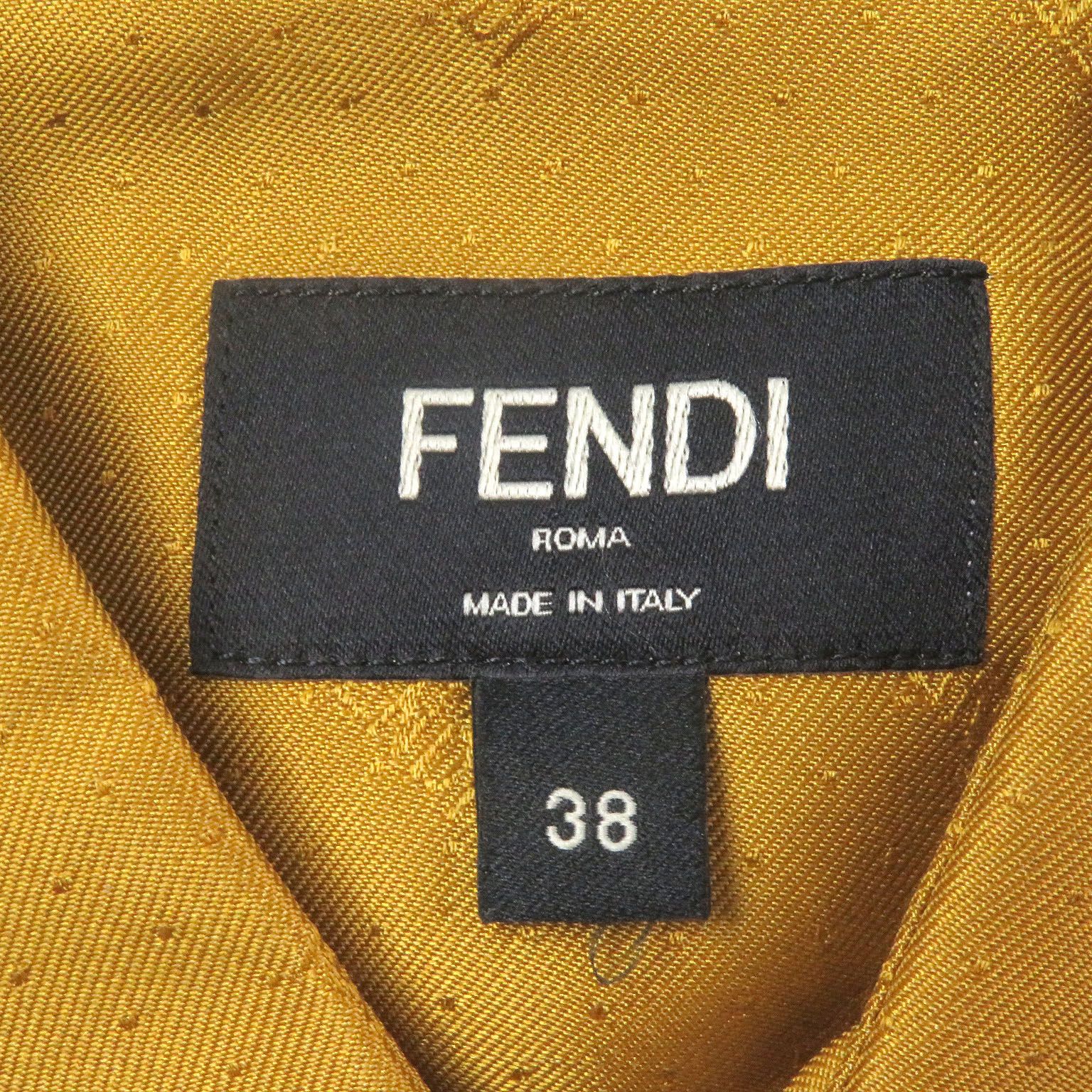 極美品□FENDI フェンディ 2021年製 FS0808 シルク100％ ロゴ総柄 