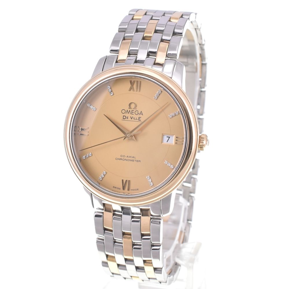 オメガ OMEGA 424.20.37.20.58.001 コンステレーション YG|SS 24P ダイヤモンド 自動巻き メンズ L 142928