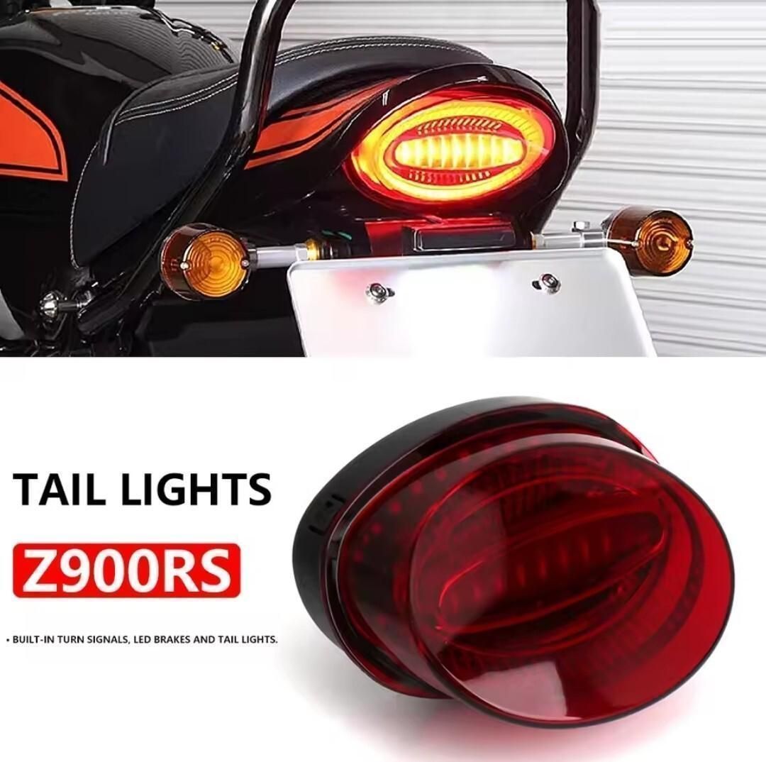 LED カワサキ Z900RS Z900RS テールランプ カプラーオン 視認性抜群の高品質 超高輝度LED統合フラッシュテールライト