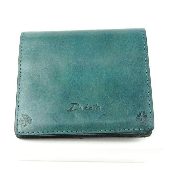 ダコタ 二つ折り財布 牛革 レザー 小銭入れあり ウォレット ブランド レディース グリーン Dakota
