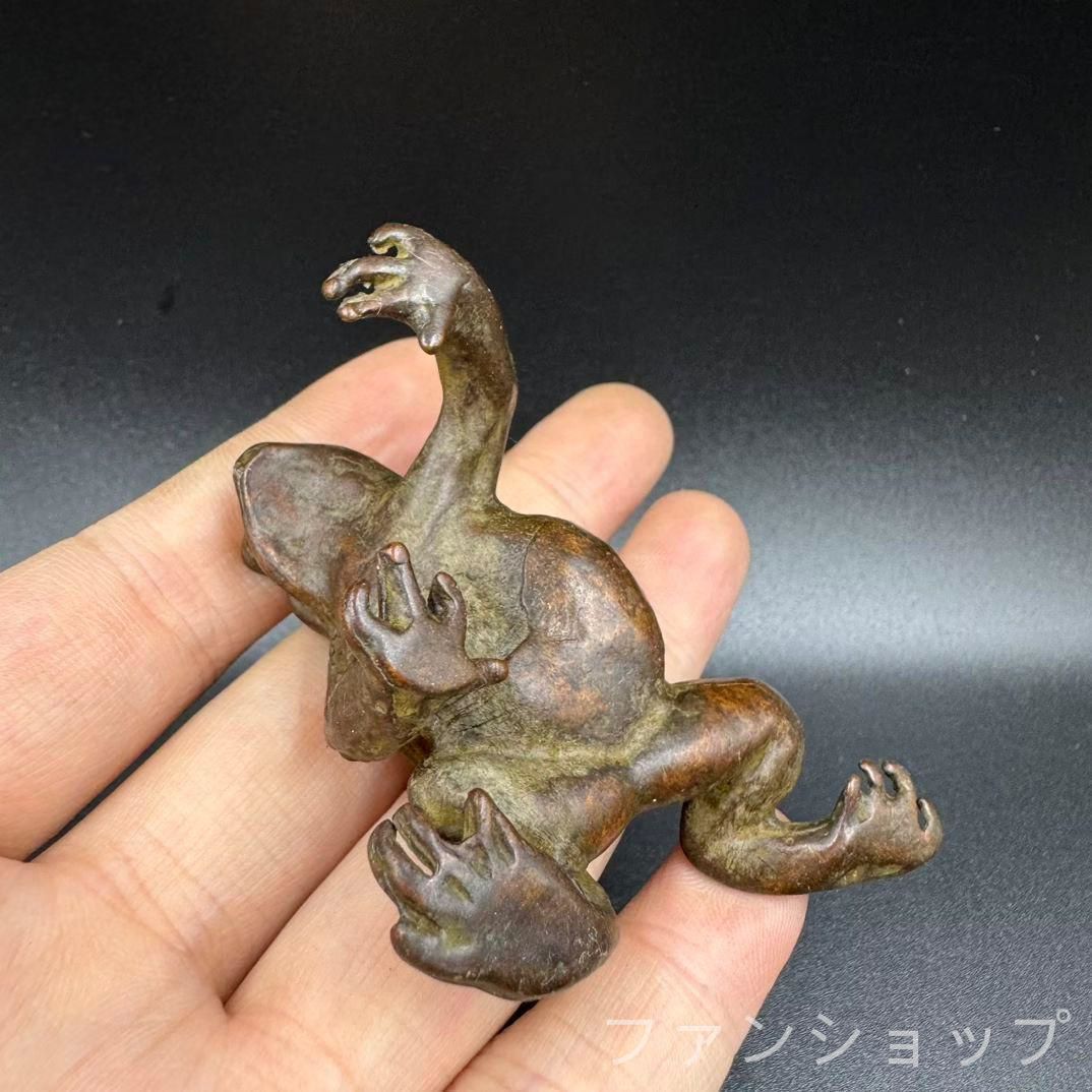 銅 細工 茶道具 香道具 蓋置 置物 ヒキガエル 銅製 - メルカリ