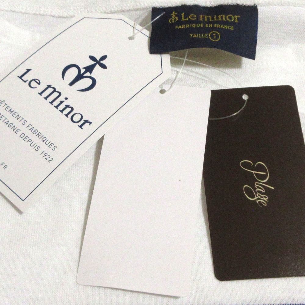 未使用 Le minor ルミノア ボーダー 長袖 Tシャツ バスクシャツ Fサイズ ブラック ホワイト レディース 古着 中古 Le Minor 未使用 minor ルミノア ボーダー 長袖 Tシャツ バスク