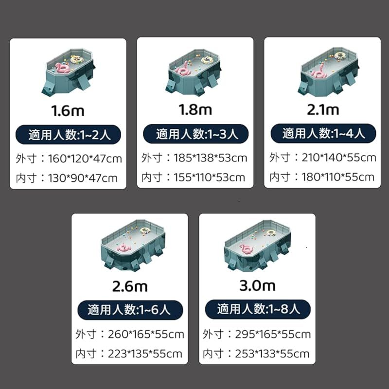 Aculldo プール 空気入れ不要 折りたたみ式収納 ビニールプール 簡易プール ペットプール ペット用バスグッズ レジャープール ファミリープール ボールハウス 犬猫 お風呂用 家庭用 子供用 水遊び 芝生遊び 室内 砂場 庭 猛暑対策 1.8m 0