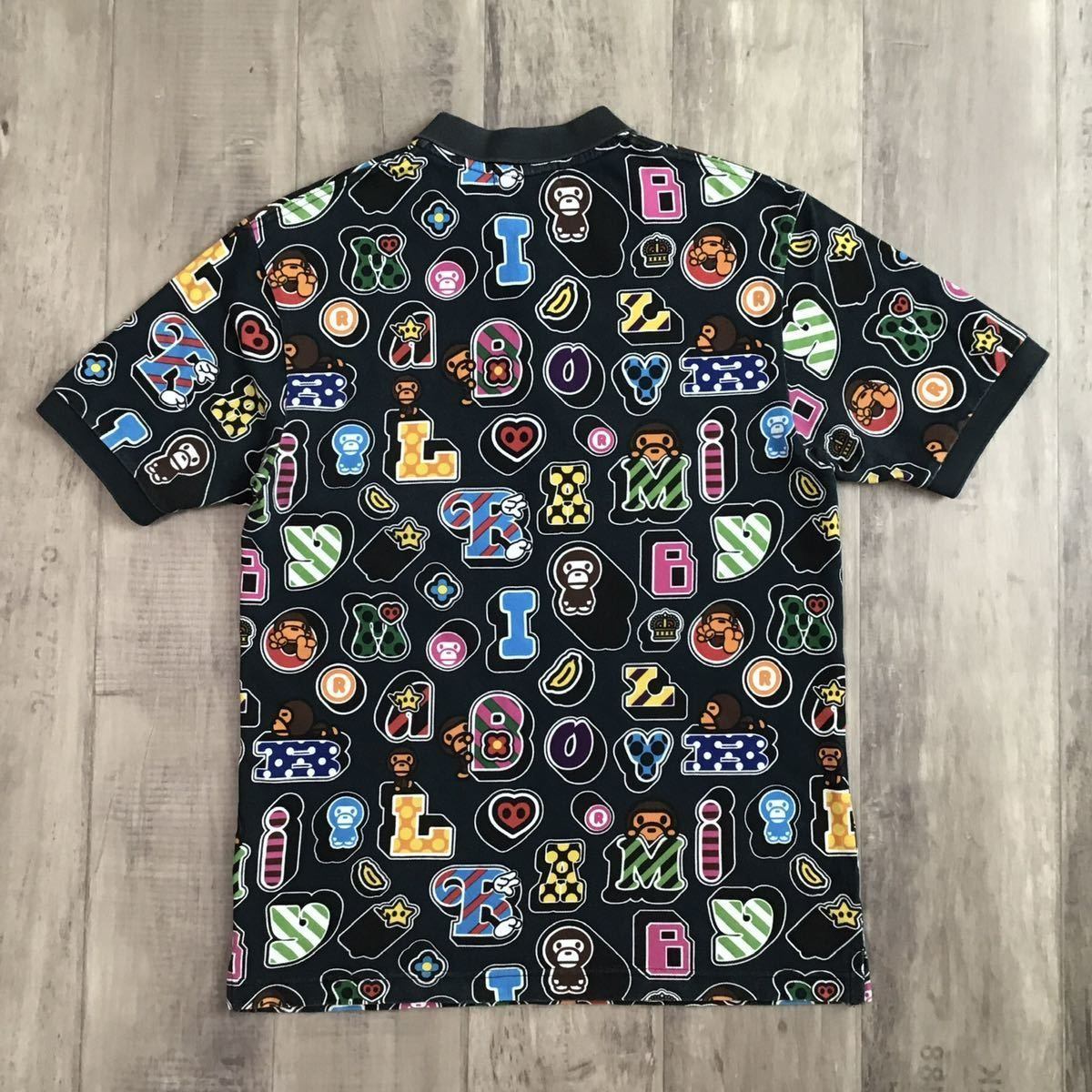 A BATHING APE｜マイロ モノグラム 総柄 ポロシャツ XS A BATHING APE｜モノグラム 総柄 ポロシャツ XS - メルカリ