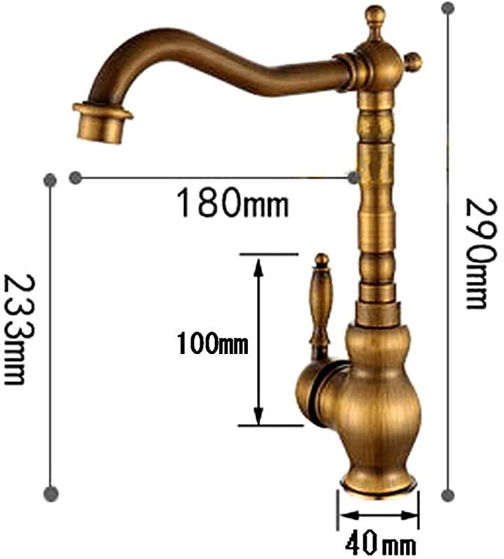 豊富な Life System キッチン 洗面用 アンティーク 混合水栓 手洗い