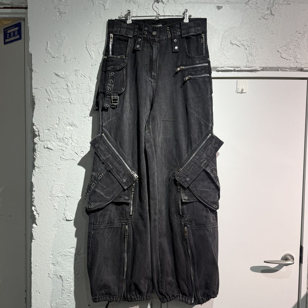 No/Faith Studios ブラックジーンズ M NO/FAITH STUDIOS FLARED DENIM 001 BLACK