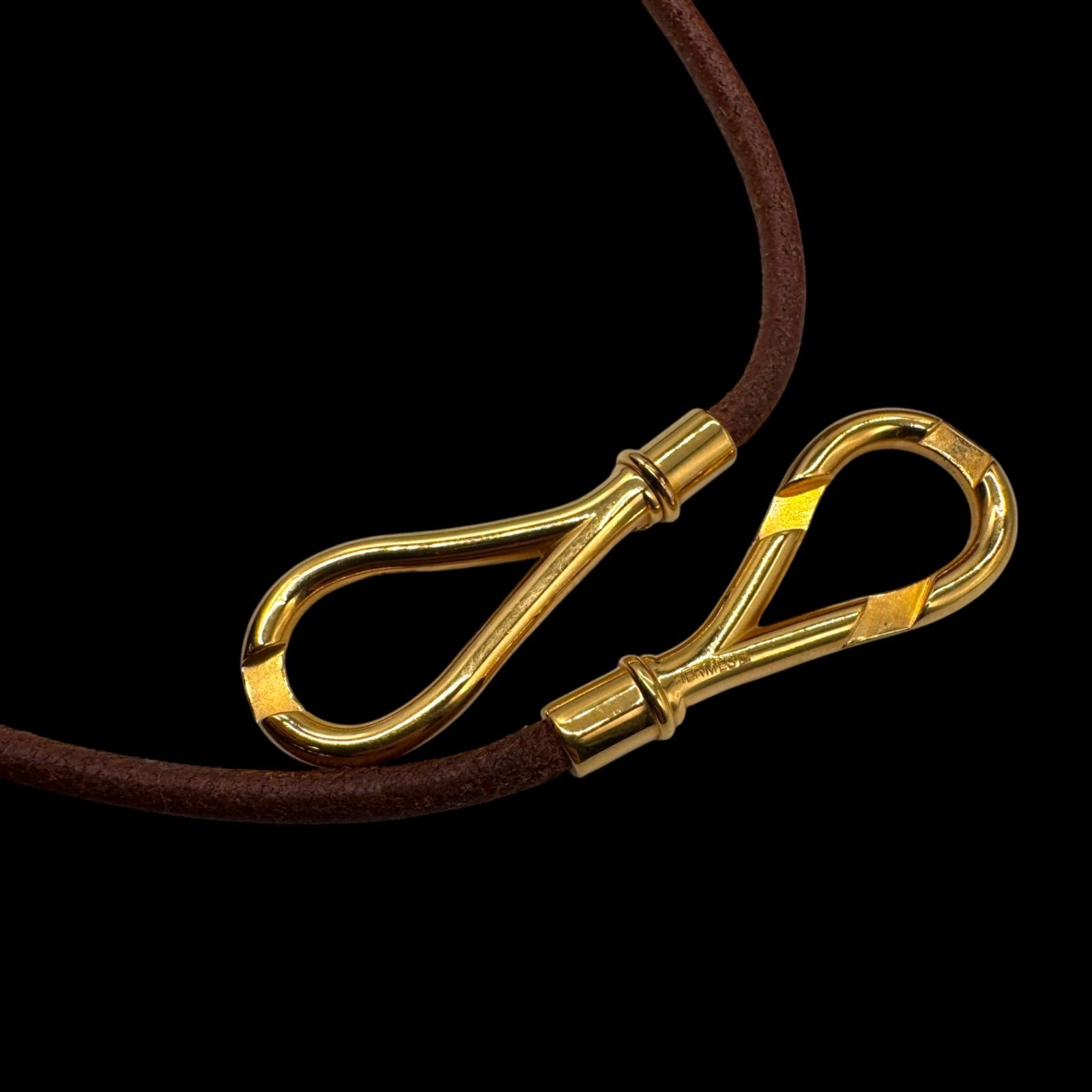 希少 美品 HERMES エルメス アタメ レザー チョーカー