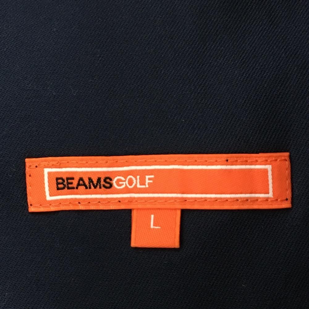 ビームスゴルフ スカート ネイビー×白 一部プリーツ バックロゴ