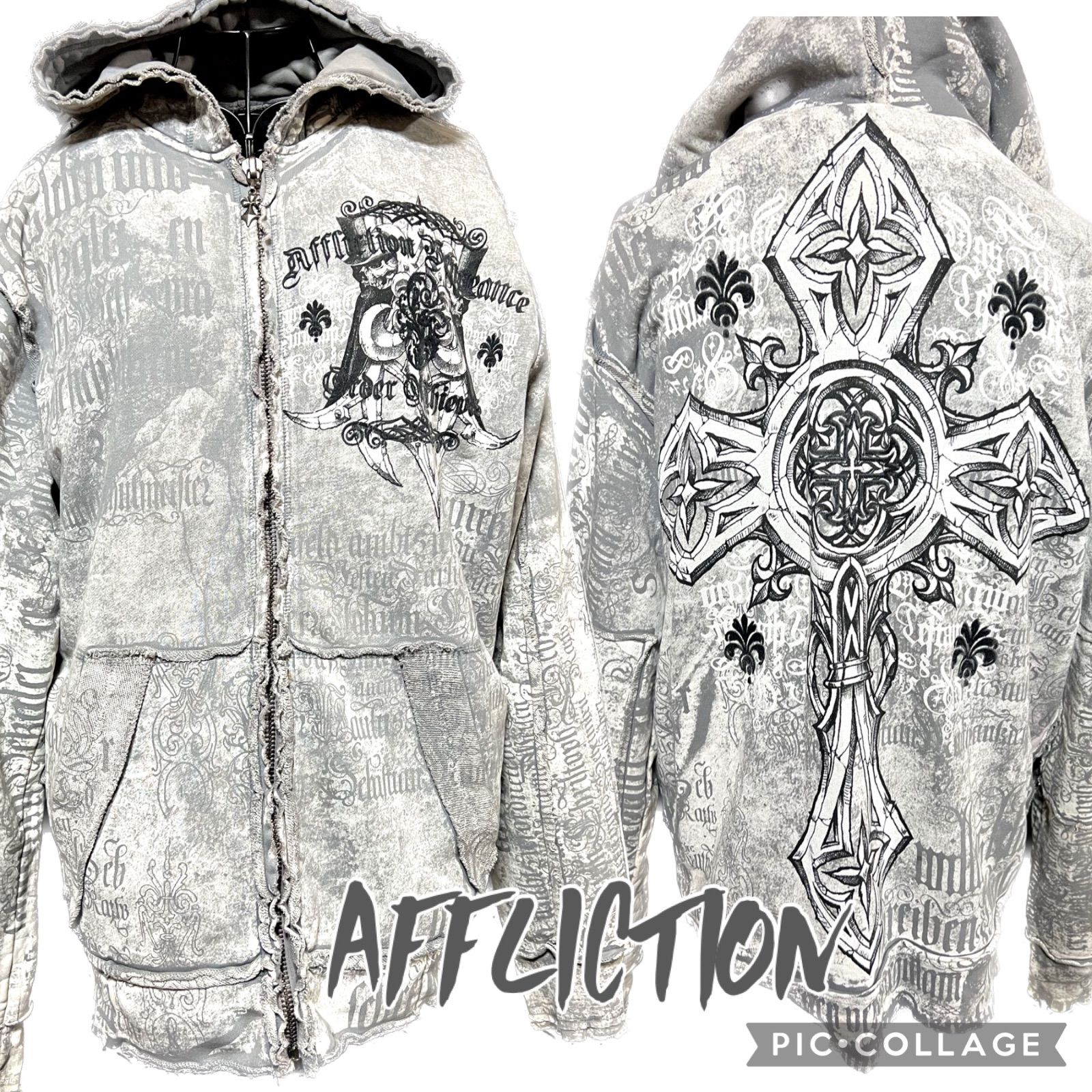 □No2923 Vintage clothes AFFLICTION/アフリクションの大人気ジップ