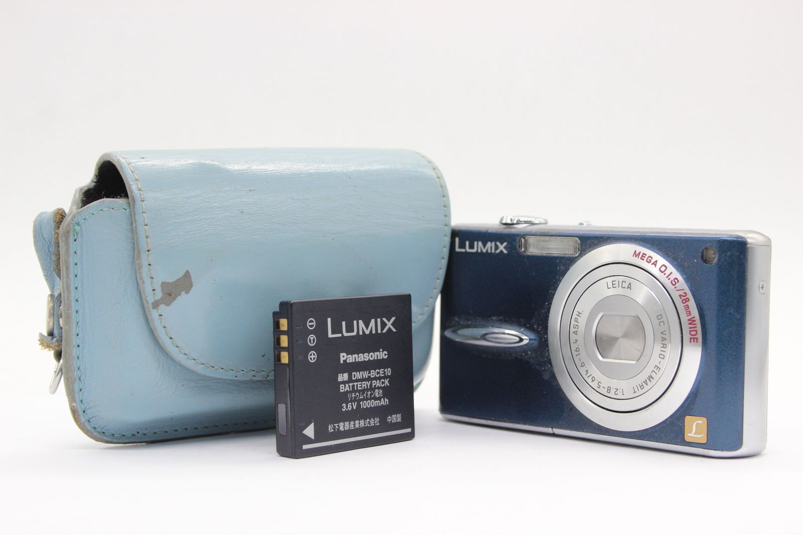 返品保証】 パナソニック Panasonic Lumix DMC-FX30 ブルー 28mm Wide 