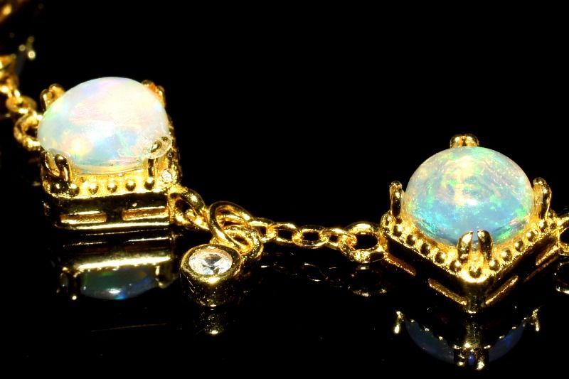 １点物 AAAA エチオピア産 シルバー925 プレシャスオパール 5.5mm アジャスター付き長さ調整 ブレスレット パワーストーン 天然石 _MA9563