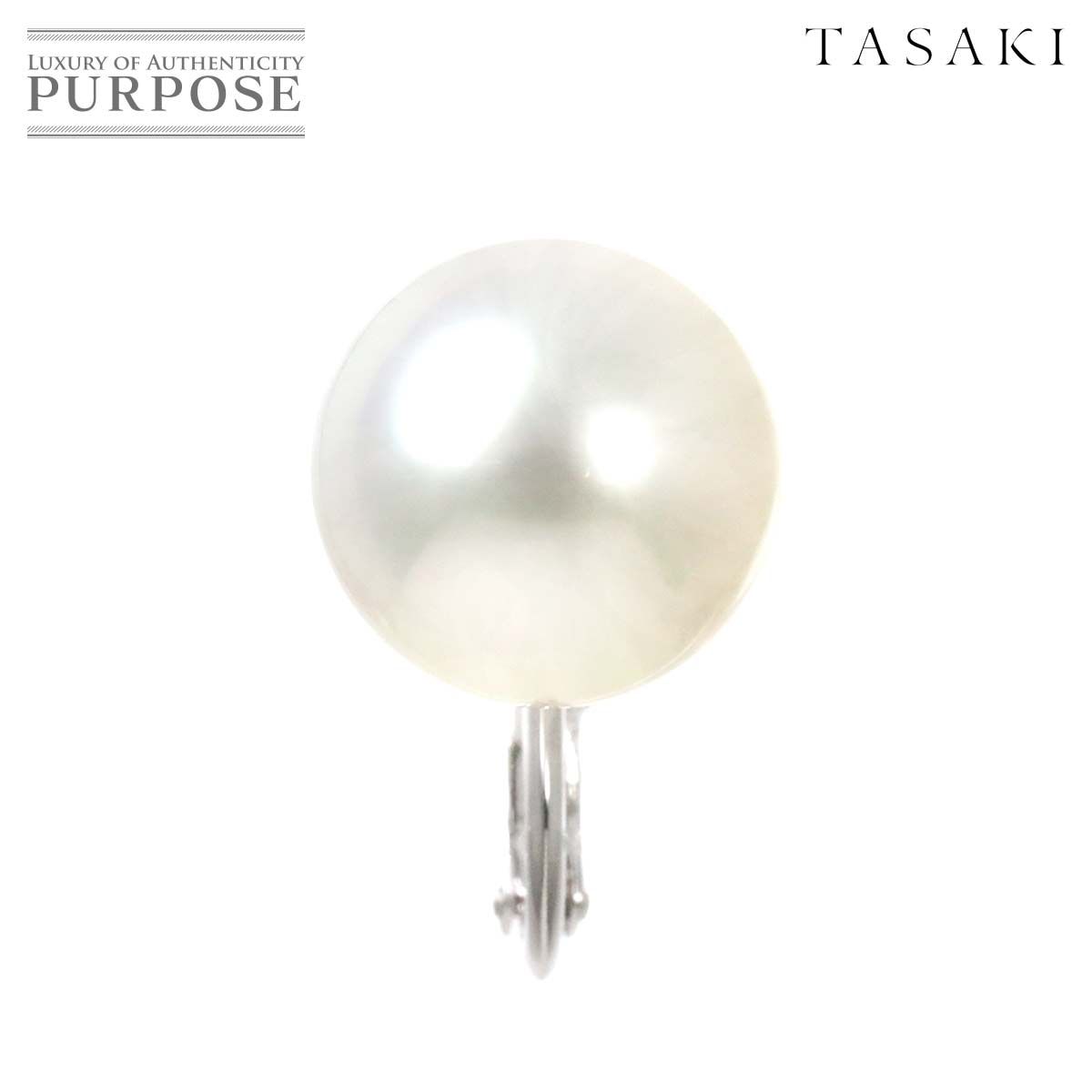 タサキ TASAKI 白蝶真珠 11.6mm イヤリング K18 WG ホワイトゴールド 750 パール 田崎真珠 片耳 片方のみ Earrings Clip on 90274700