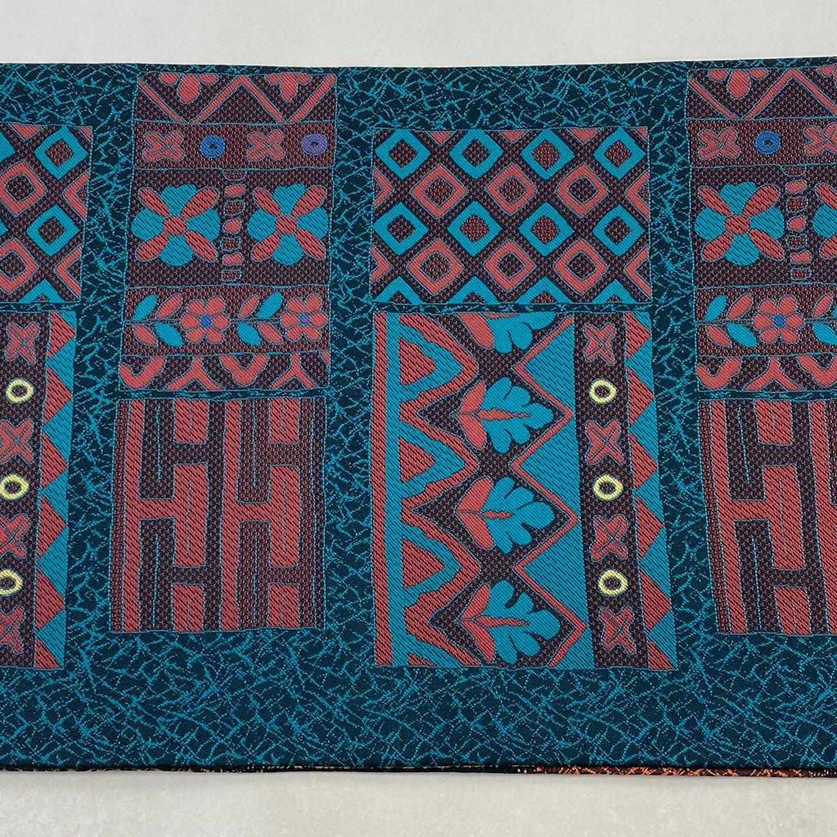 バイセル 着物 美品 逸品 袋帯 深緑 前田仁仙 草花 有栖川 華文 金彩 全通 正絹 ☆☆☆☆☆