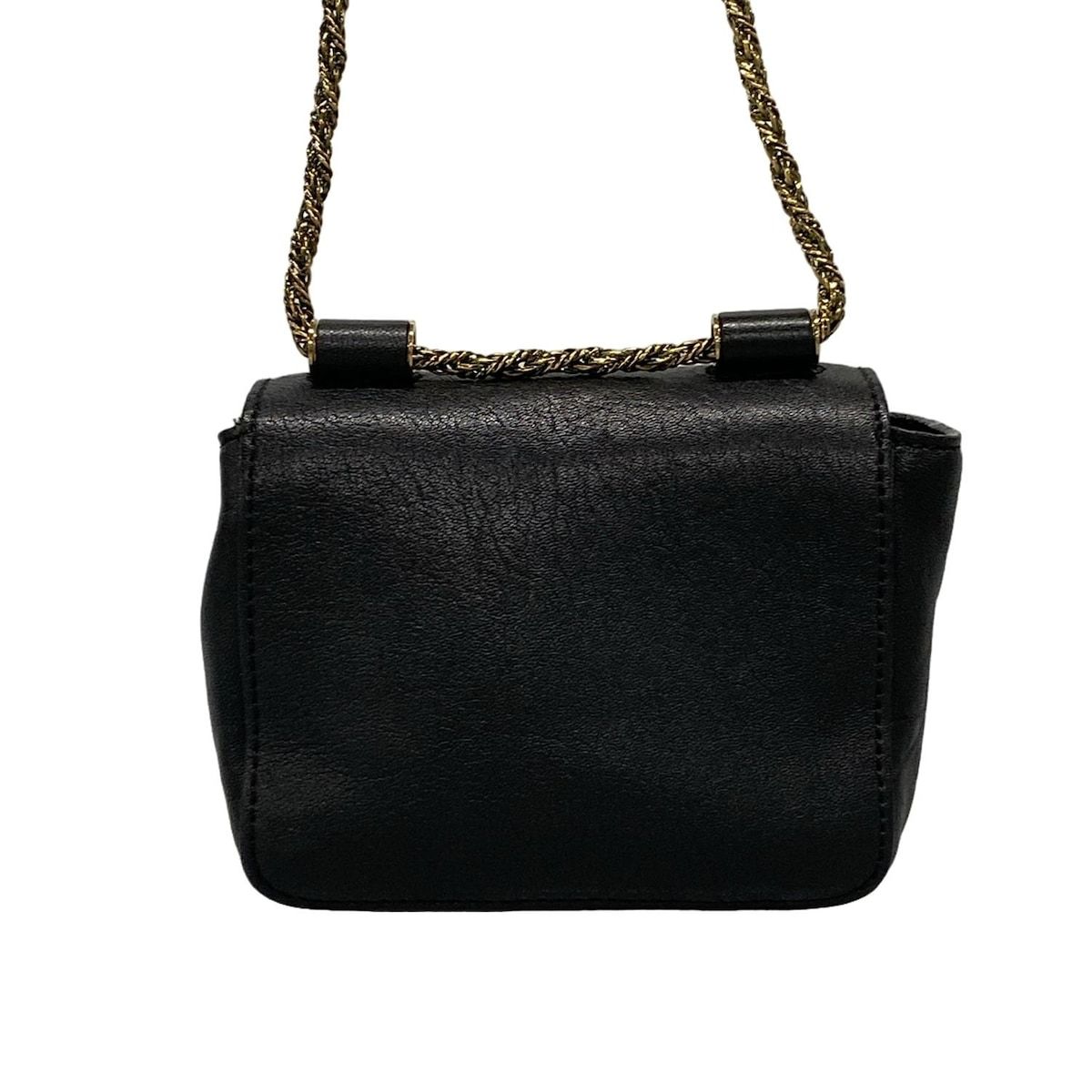 クロエ Chloe ショルダーバッグ エルシー レザー 黒 チェーン