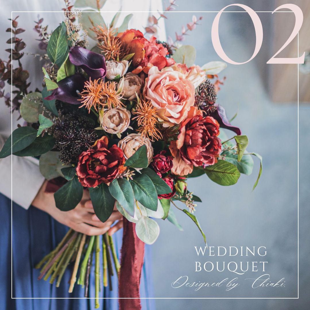 ブーケスタンド＆ブートニア付き】オーダーメイドウェディングブーケ