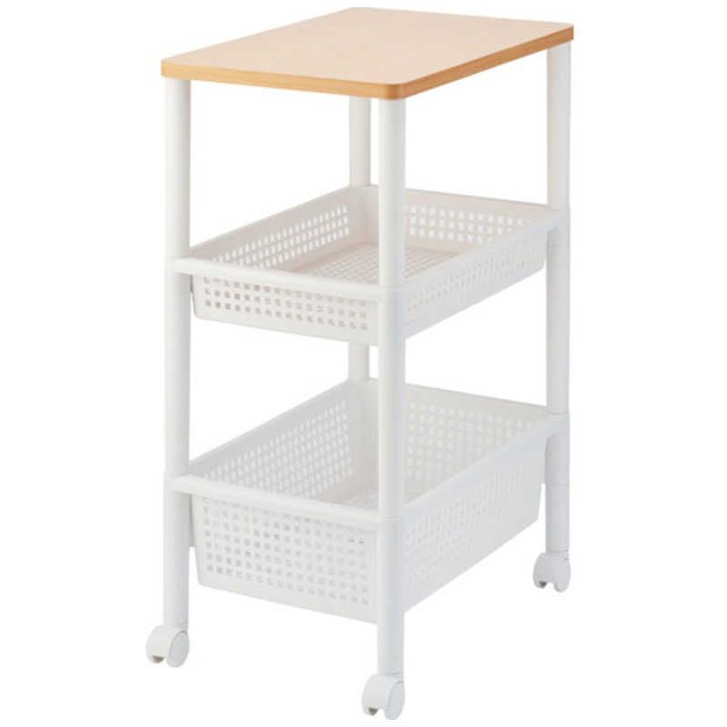 【 新品 未開封 】 天馬 TENMA ウッドトップワゴン ワイド3段 811000864 未使用 送料無料