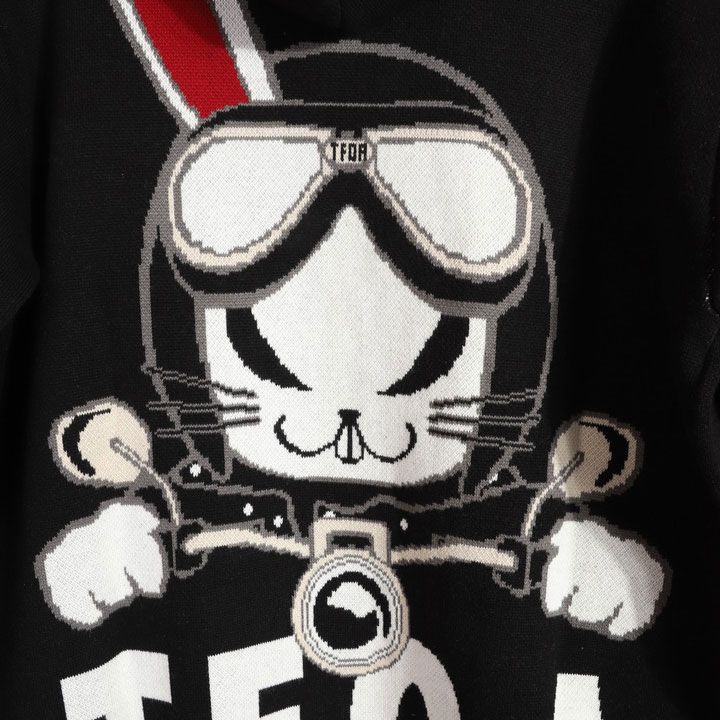 クローズ WORST T.F.O.A RABBIT ジャガードニットF/Zパーカー CRKN
