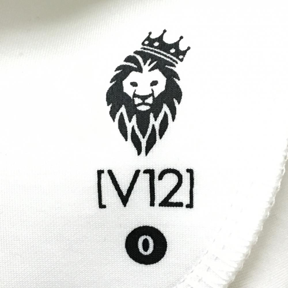 自慢 超 V12 スカート 白×黒 ポケットジップロゴ ダンボールニット レディース 0 S ゴルフウェア V12 【送料無料】