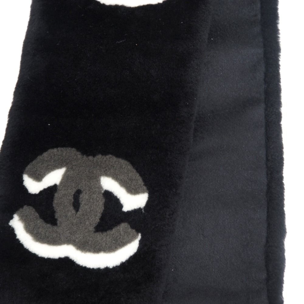 CHANEL/シャネル シアリング ロゴ 20B ウール マフラー ブラック ユニセックス ブランド