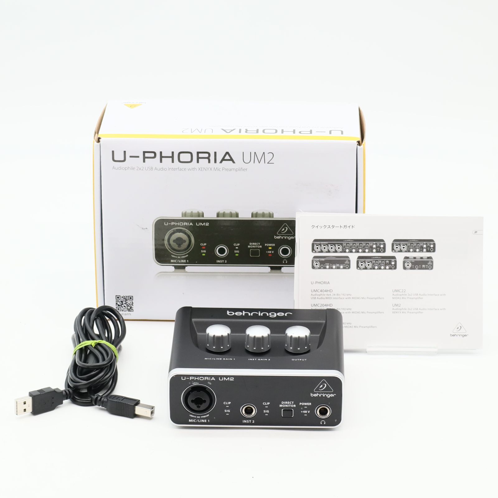 ベリンガー 2入力2出力 USBオーディオインターフェース ブラック 1-Channel UM2 U-PHORIA #3683 - メルカリ