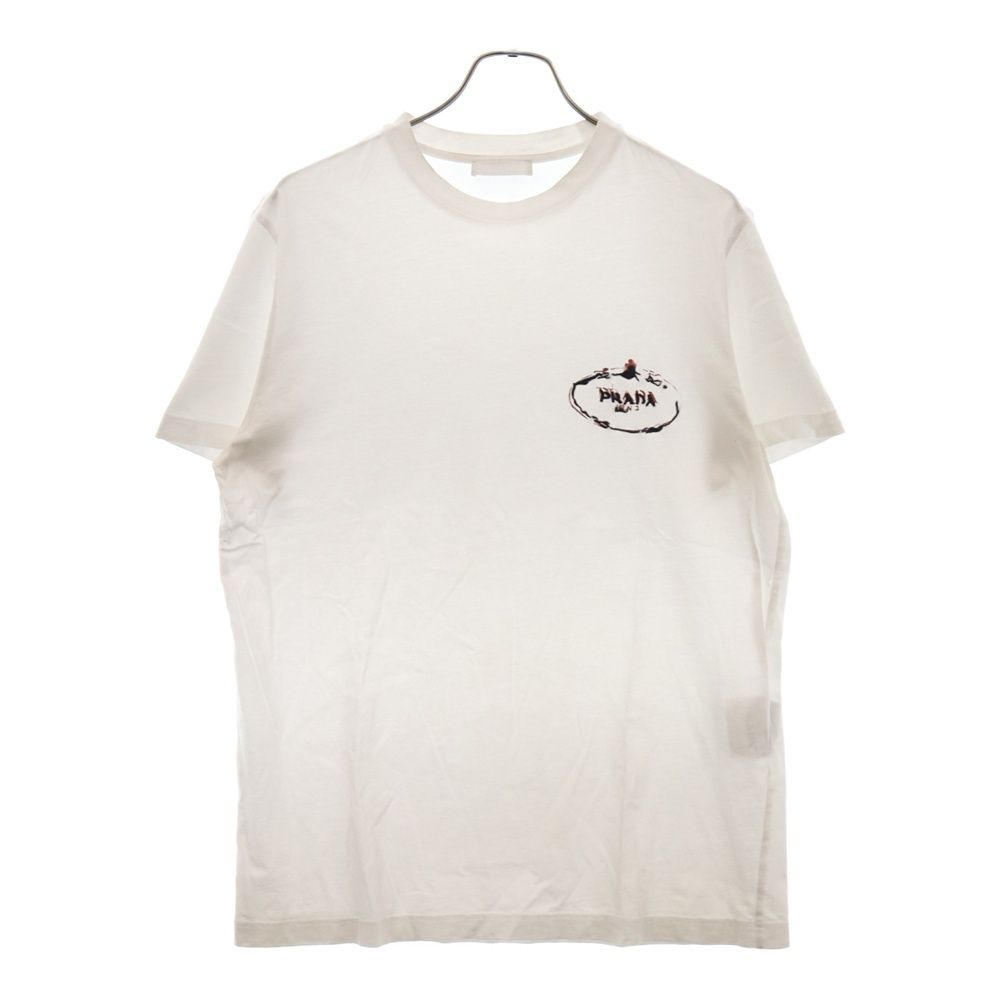 PRADA (プラダ) 19SS ロゴ刺繍 クルーネック 半袖Tシャツ カットソー