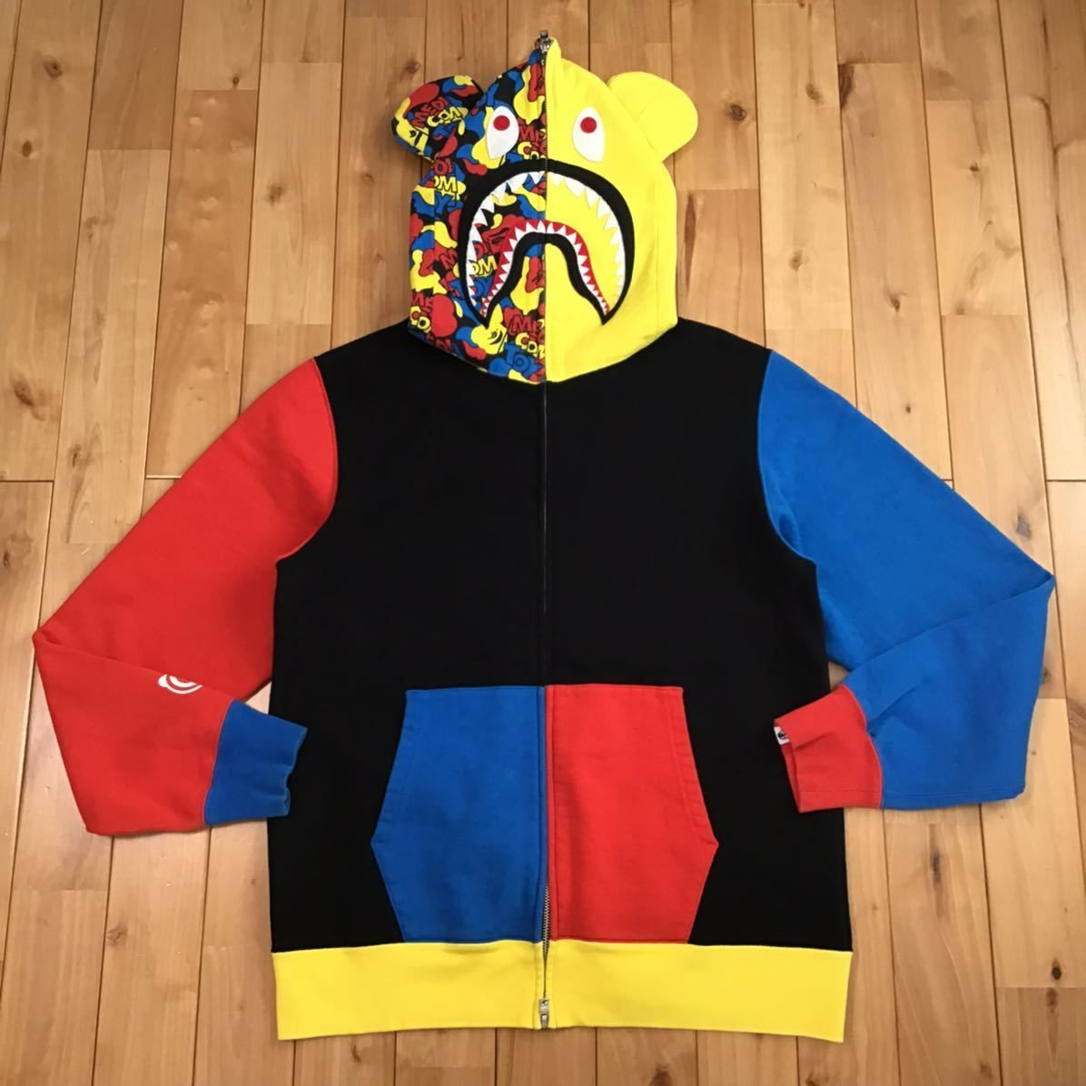 A Bathing Ape シャークパーカー ベアブリック ☆XL☆ BE@R シャーク パーカー shark full zip hoodie a