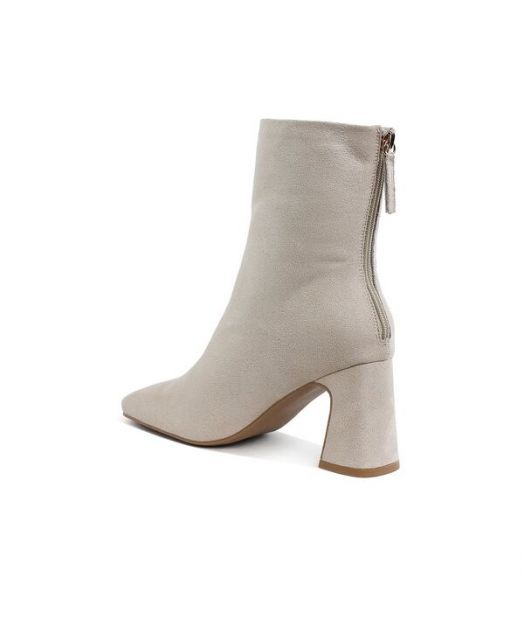 送料無料 ロンドンラグ レディース ブーツ レインブーツ シューズ Dimri Square Toe Microfiber Ankle Boots Women Light beige