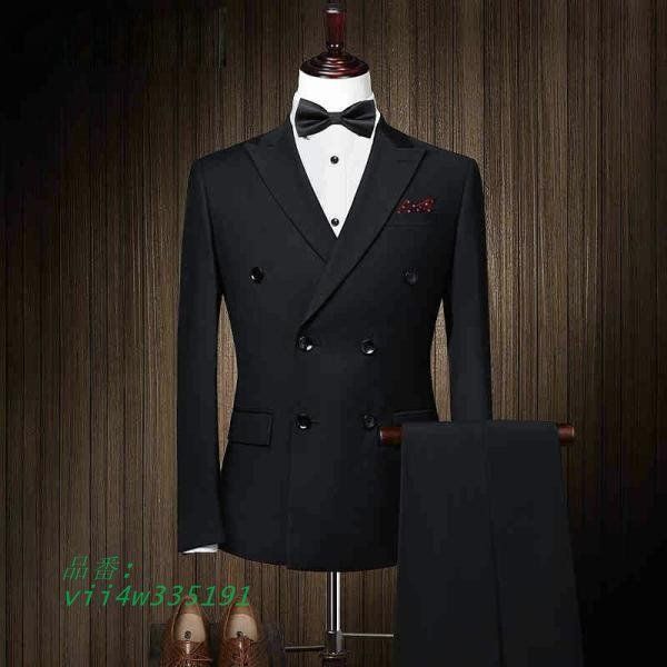 ダブルブレスト ビジネススーツ シングル メンズスーツ 紳士服 UIT 夏 春 ベスト付き 結婚式 スーツ メンズ大きいサイズおしゃれスーツ 細身 vii4w335191