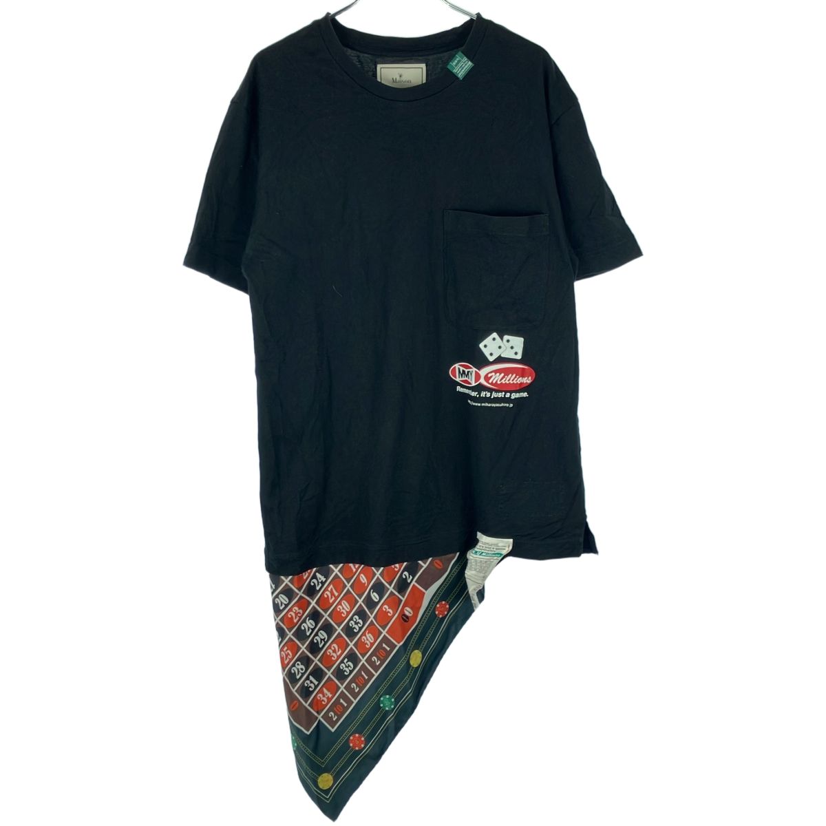 Maison MIHARA YASUHIRO スカーフドッキングシャツ 美品 ミハラヤスヒロ ドッキングシャツ スカーフ