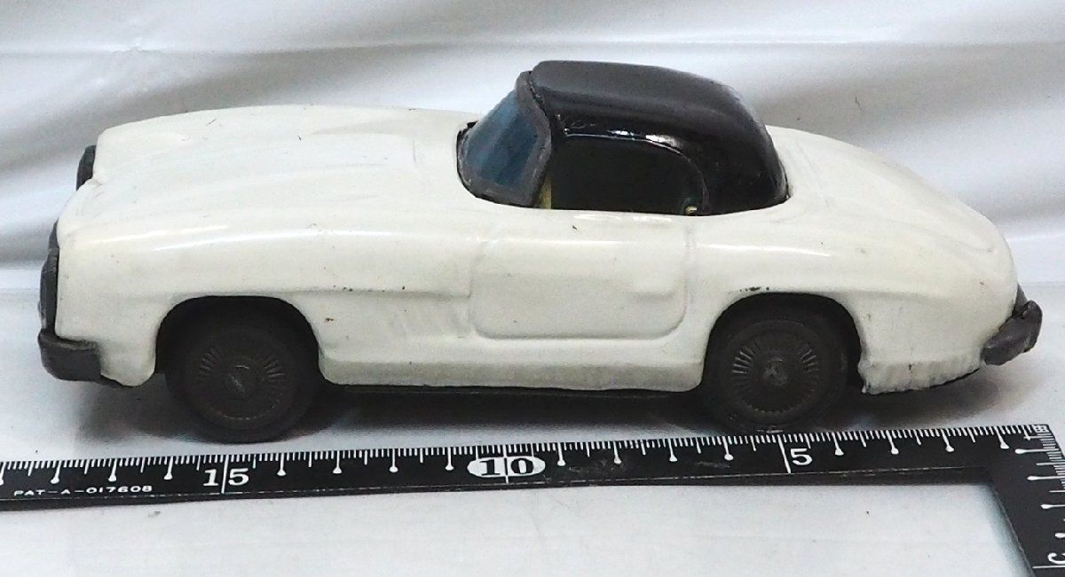 Asahi【Mecedes Benz 300SL ROADSTER メルセデスベンツ ロードスター白】ブリキtin toy carミニチュア自動車ATC 旭玩具 アサヒ【箱無】0336