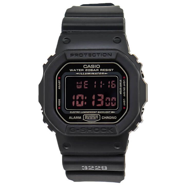 G-SHOCK Gショック DW-5600MS-1 ジーショック オールブラック メンズ 腕時計 マットブラックレッドアイ ジーショック ウレタン  デジタル 黒 ブラック 時計 カシオ CASIO メンズ 5600 g-shock - メルカリ