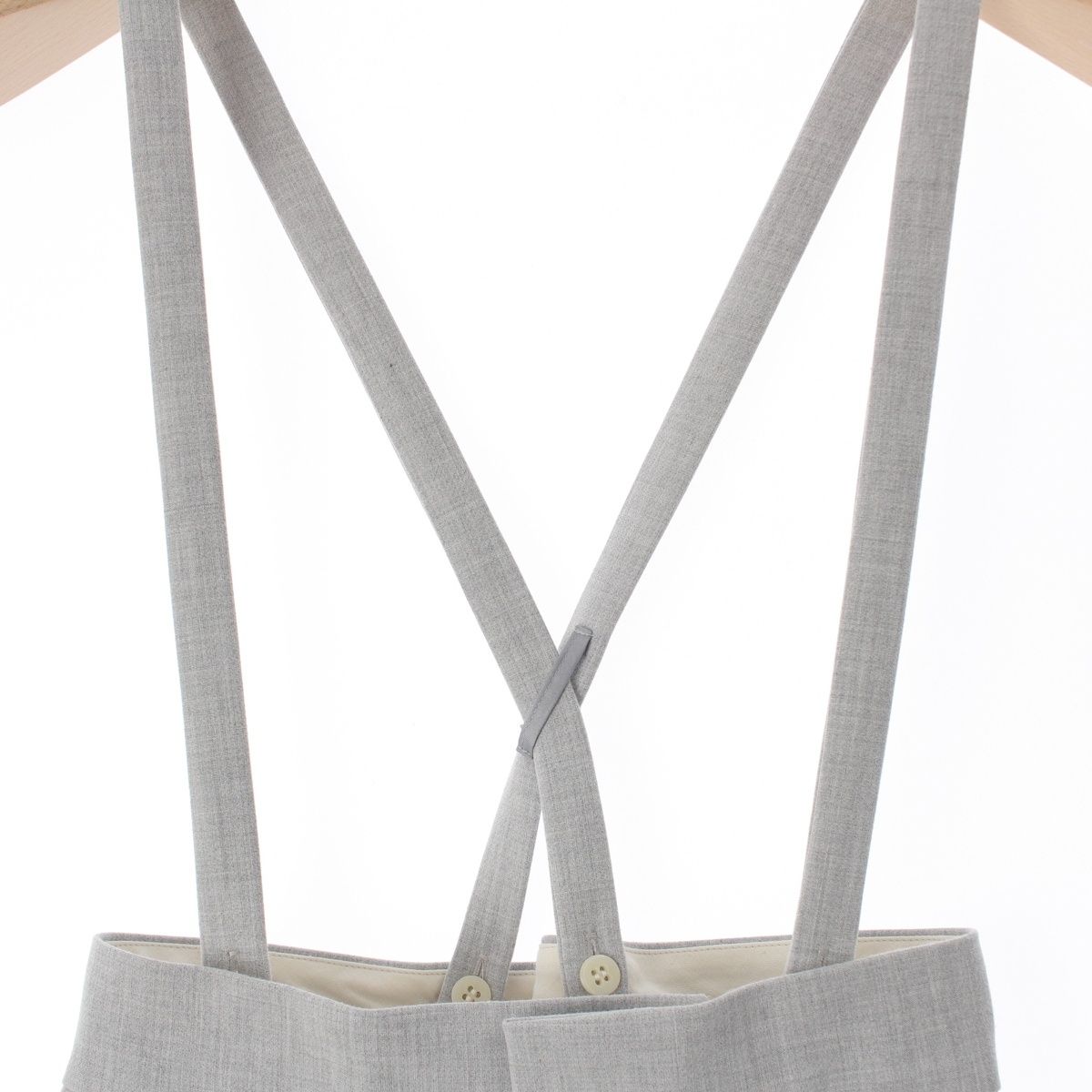 ヨリ 21AW ハイウエスト サスペンダースティック パンツ ボトムス  