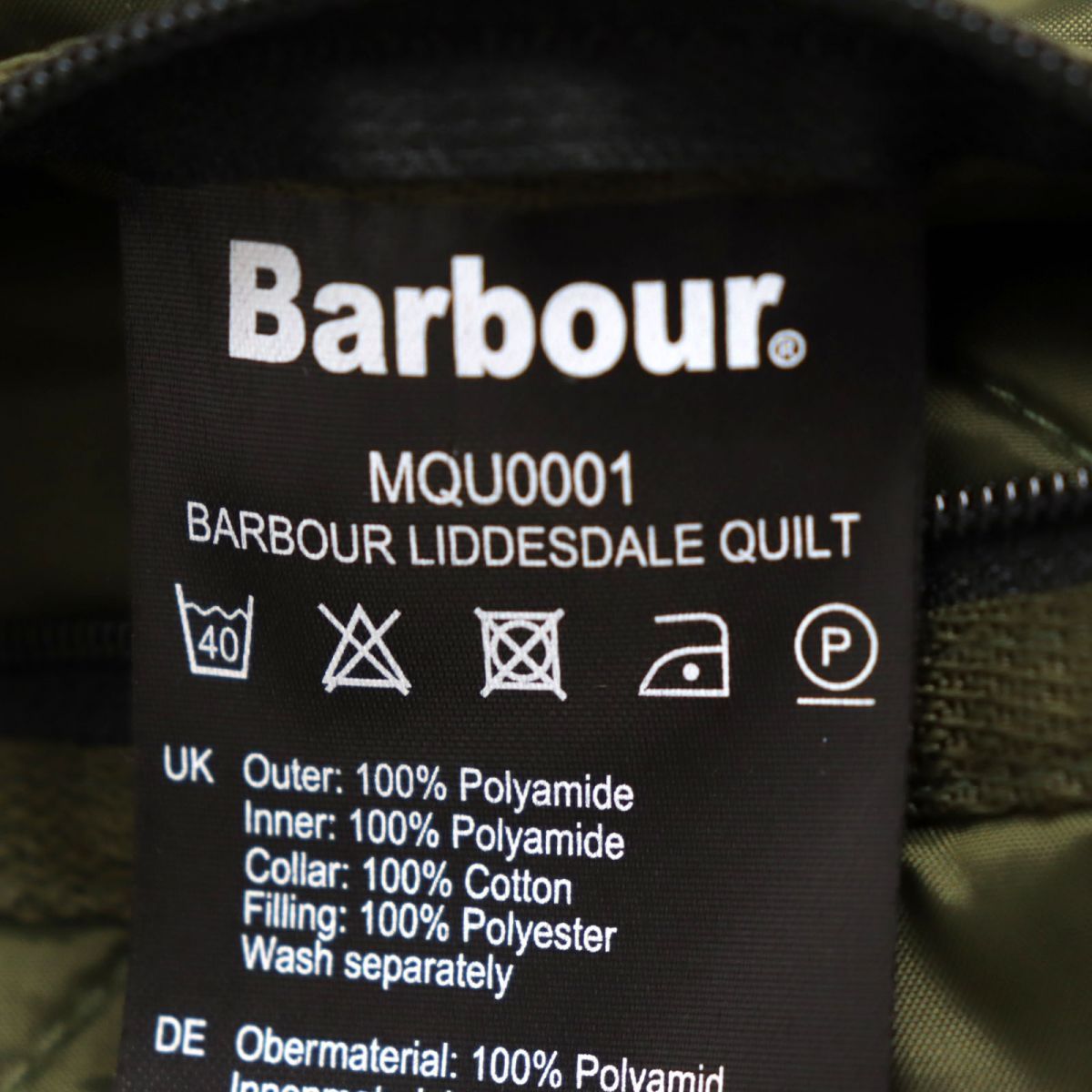 極美品◇Barbour バブアー MQU0001 BARBOUR LIDDESDALE QUILT 襟