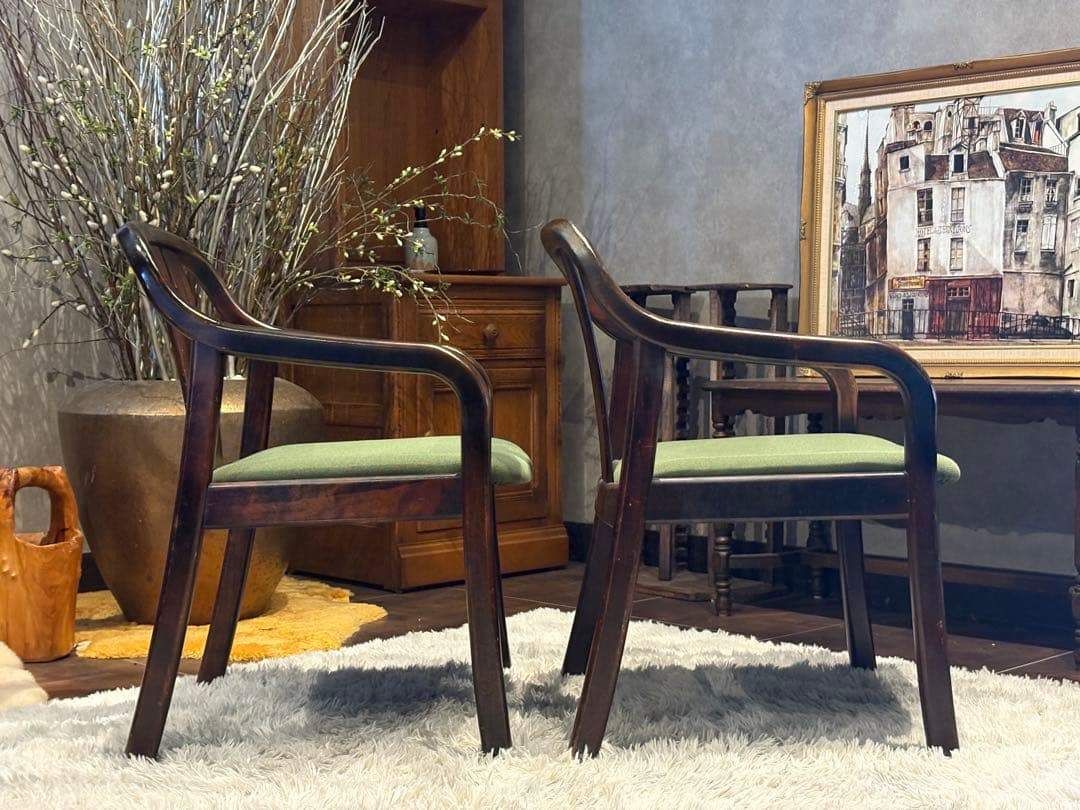 ②karimoku カリモク　アームチェア　ダイニングチェア　ビンテージ　IZ ②karimoku カリモク アームチェア ダイニングチェア ビンテージ IZ