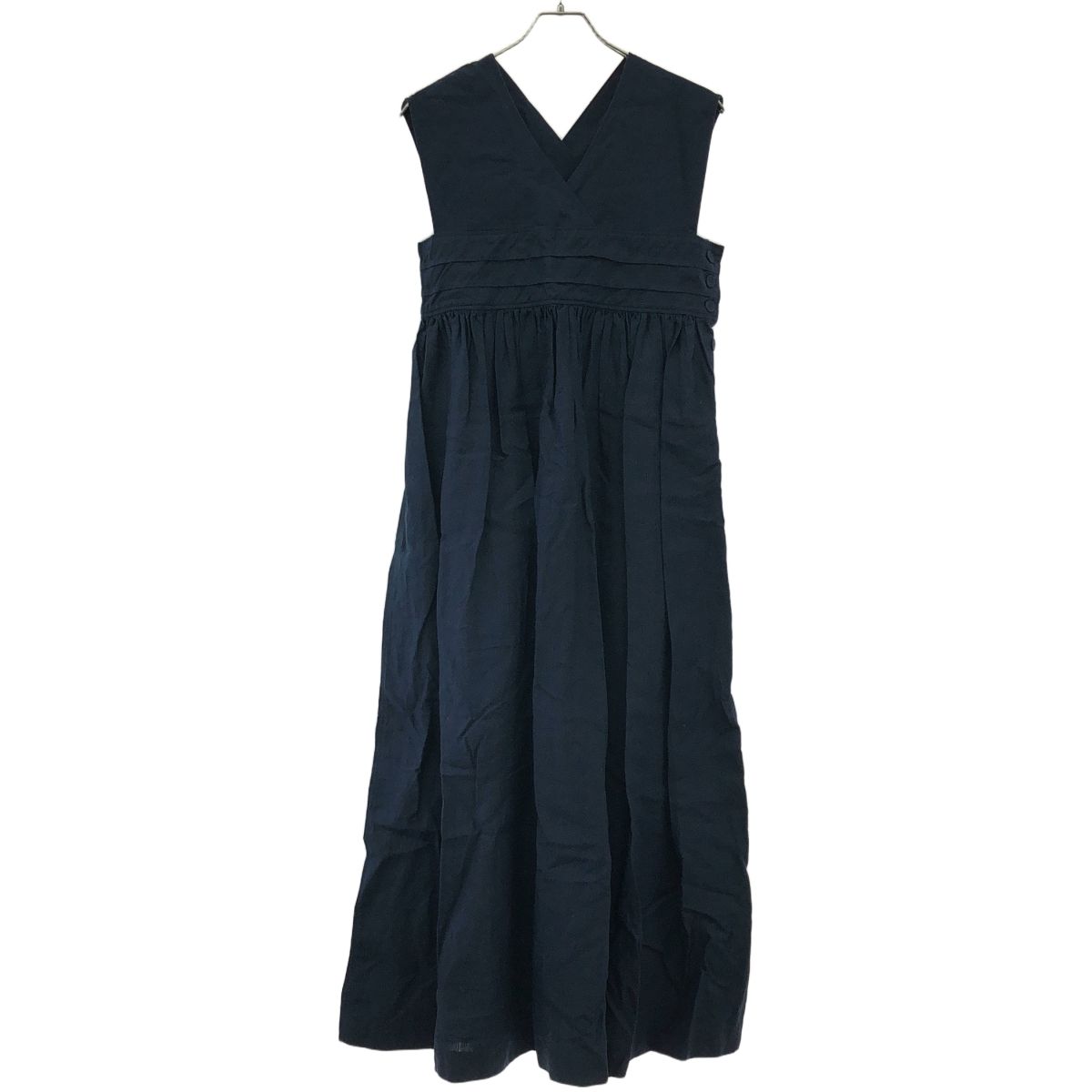 HYKE ハイク 23SS LINEN MAXI DRESS リネンマキシドレスワンピース 231-16163 ネイビー 2