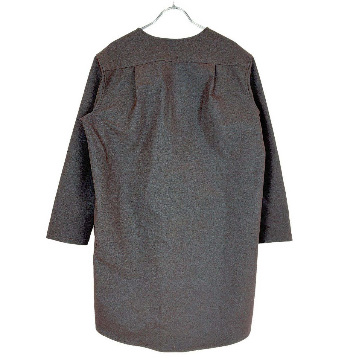 hatra ハトラ 作務衣 ノーカラーコート パープル系 S - メルカリ