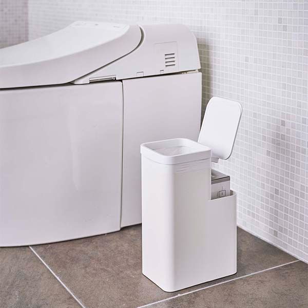 山崎実業 収納付きトイレポット タワー ホワイト 4903208052320 【品番：05232】 