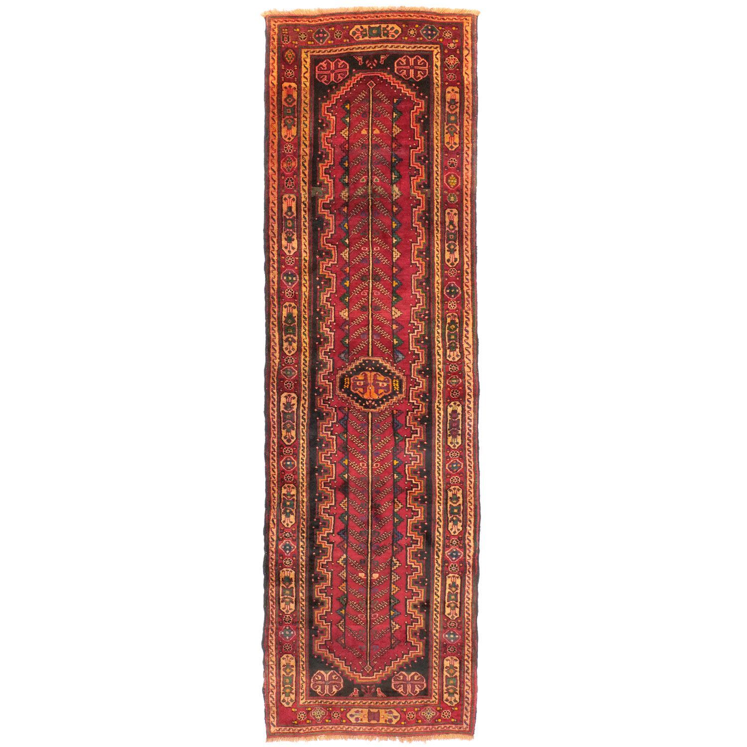 カラットナデール 1960年代 2780×810mm セミアンティーク エルサリギュル ランナー絨毯 - carpet-アンティークペルシャ絨毯 ヴィンテージラグ専門店 送料無料