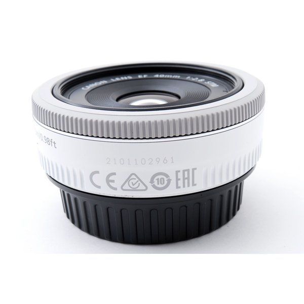 キヤノン Canon EF 40mm F2.8 STM ホワイト 美品 キヤノンEFマウント 単焦点