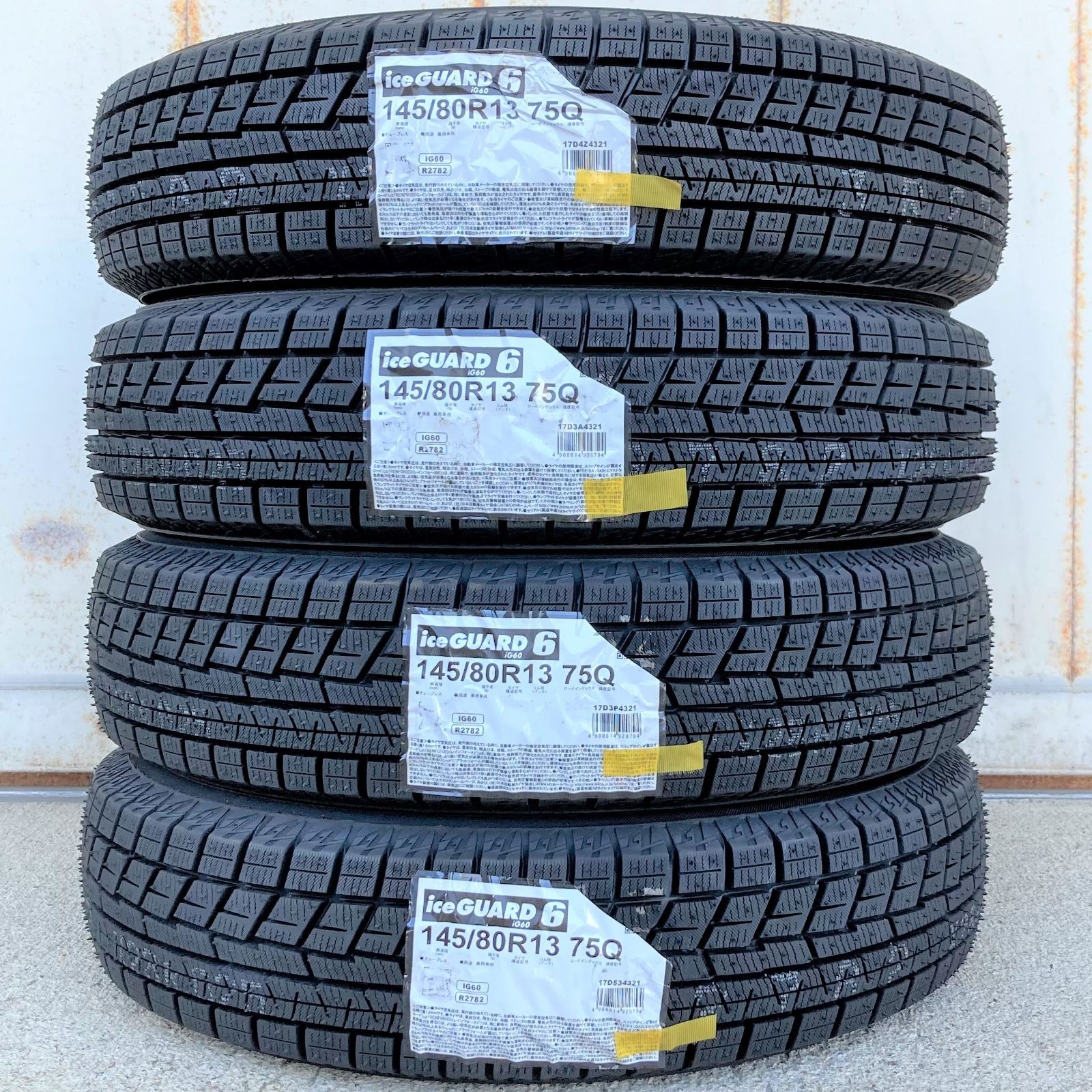 145/80R13 スタッドレス 新品 ４本セット ヨコハマ アイスガード6 iG60