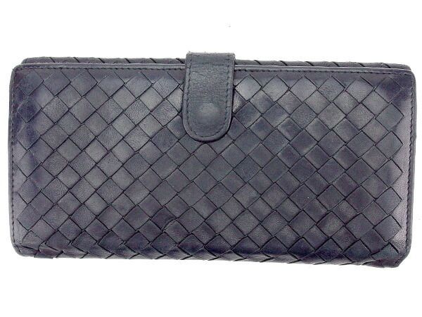 BOTTEGA VENETA ボッテガヴェネタ Wホック　長財布 ブラック ボッテガ ヴェネタ 長財布 財布 Wホック財布 イントレチャート